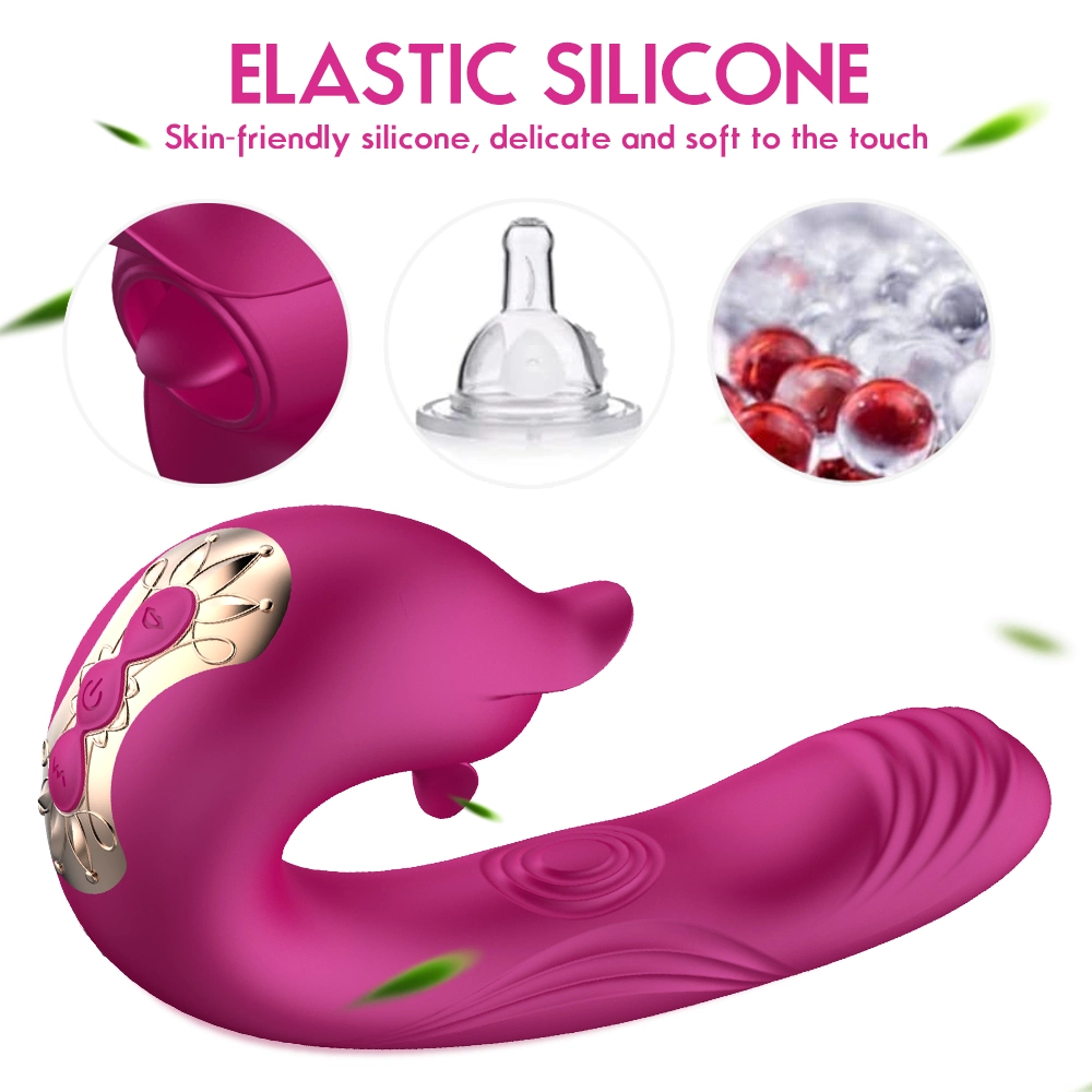 Alta frecuencia impermeable G-Spot chupando la estimulación del clítoris vibradores vibrador portátil con 10 modos de pulsante