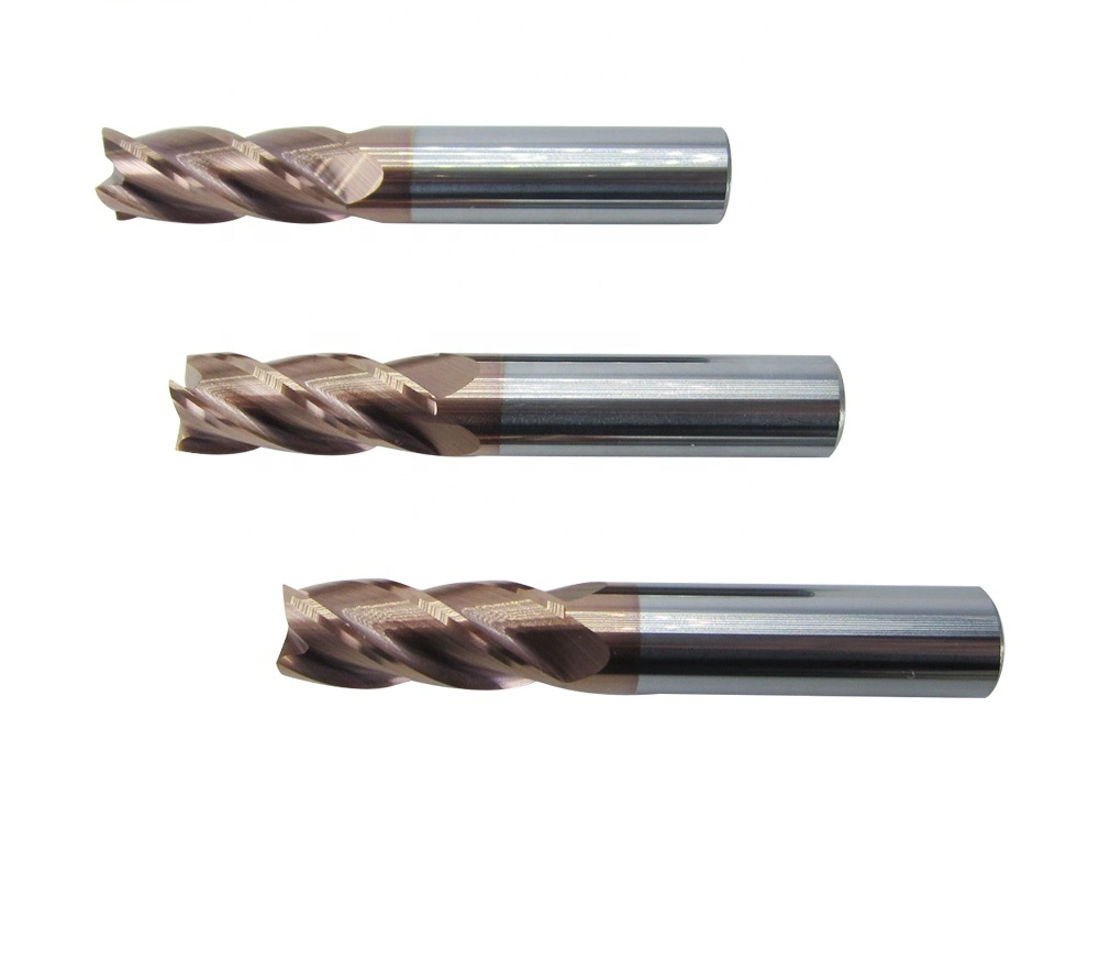 D1-D20 55HRC 4флейты 2флейты квадратных Endmill медных покрытий Tisin комбинированным инструментом для обработки ЧПУ Генеральной стали