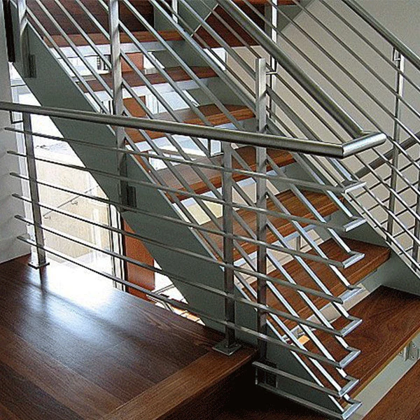 OEM L Shaped Straight Staircase in Stock out Door Straight Stairs Steel Project Straight Wooden Staircase