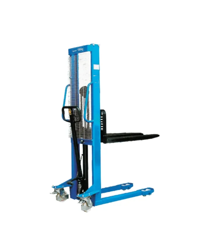 1.5t 2t Lifting Height 1.5m Economical Hand Operated Hydraulic Semi Electric Stacker Electric Lift Ladder Forklift Truck