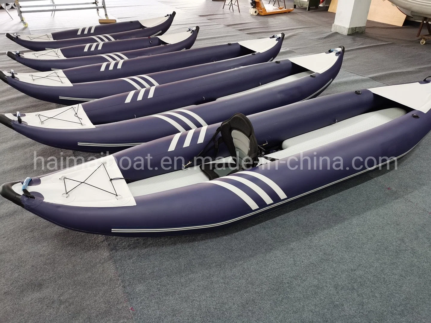 China proveedor profesional de Rafting Barco 12.5ft simple/doble de 3,8 metros persona 0.9/1.2mm PVC canoa kayak inflable con asiento de tela cubierta de aire para la venta