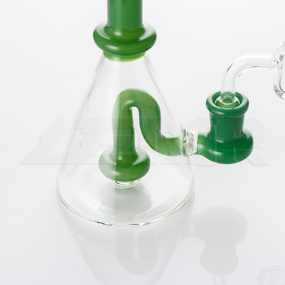 Nuevo diseño 6,5 pulgadas forma cónica fumar tubería de agua 14mm Cuarzo Banger vidrio aceite Rig DAB Rig