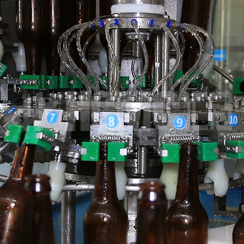 Botella de vidrio de alta tecnología de la planta de llenado de cerveza Cerveza de gran máquina de llenado