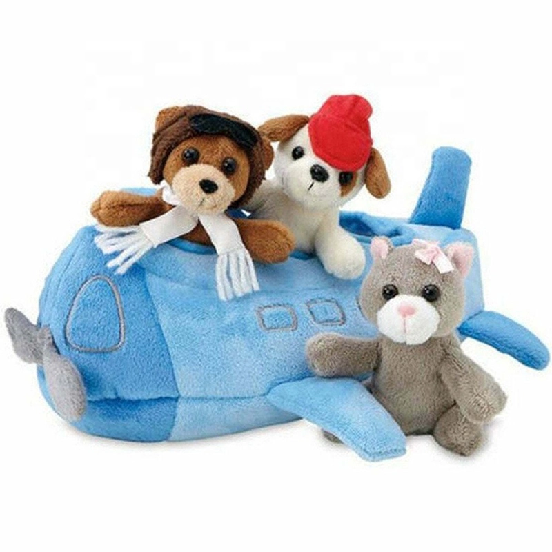 OEM ODM Creative Lovely Mini Animal Set in Custom Made Plush Toy Plane