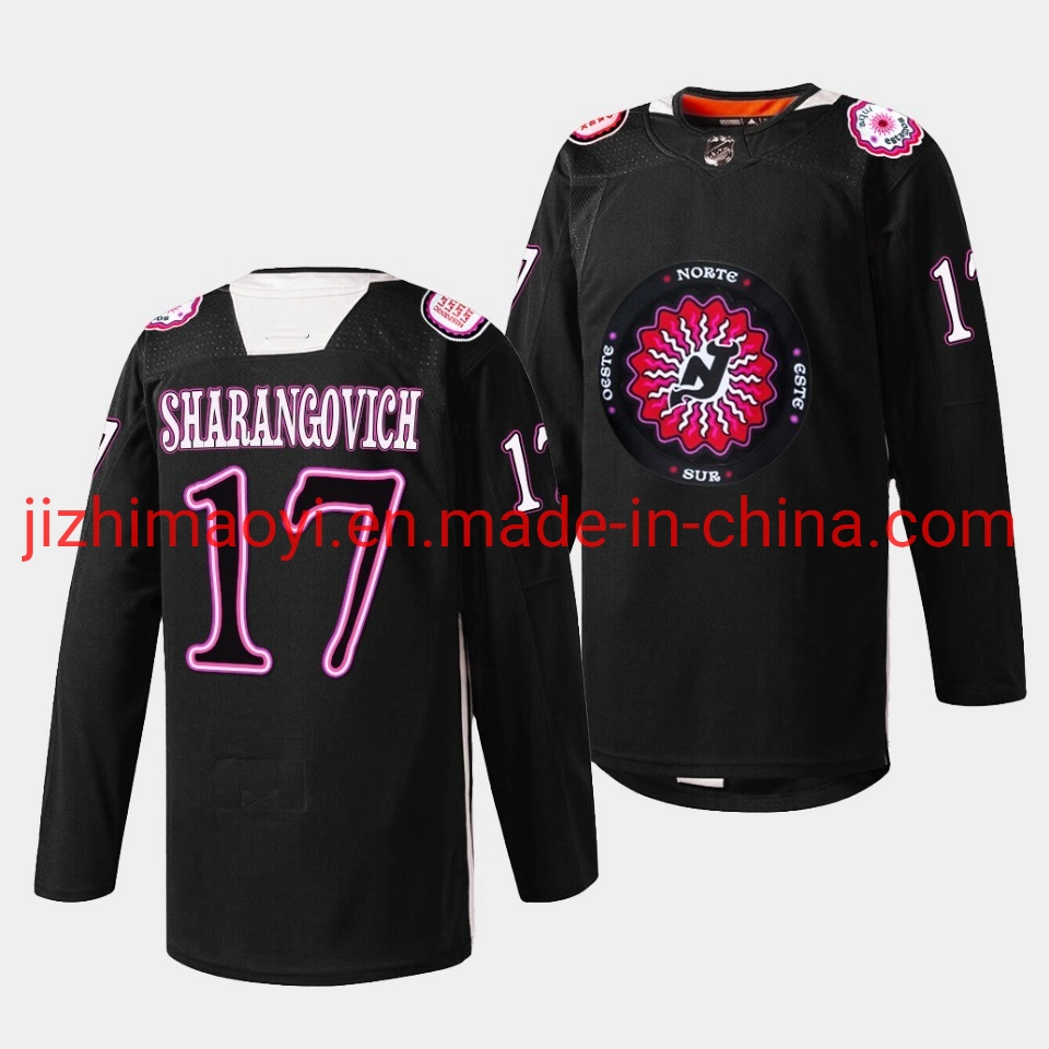 Wholesale/Supplier New Jersey Devils 2022 Hispanic Heritage Night Black Warmup Jersey Men's Hockey N-Hl Team