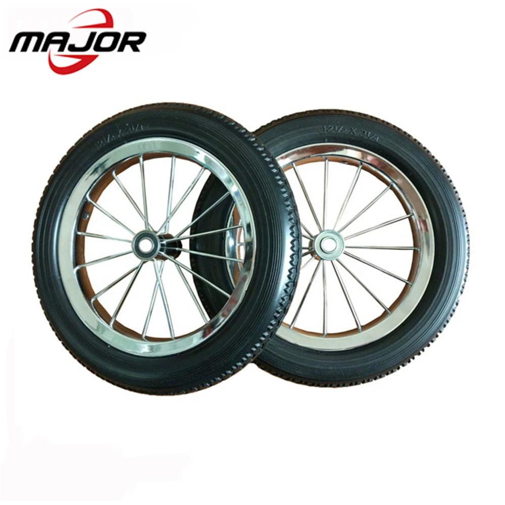 Bike Tires 12.5X2.25 Solid Polyurethane Foam Tire 12 Inch Bicycle Wheel