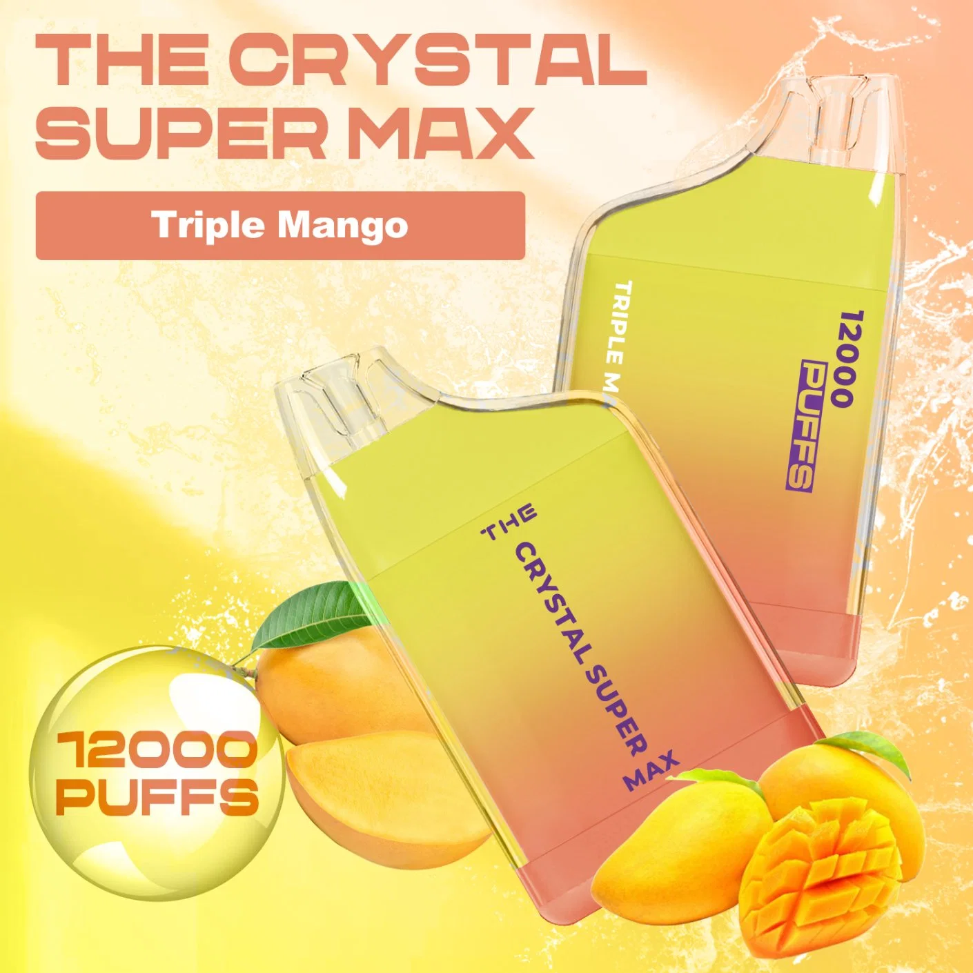 The Crystal Super Max 12000 Puff Tpd with Code Original Design Rechargeable Disposable/Chargeable Vape