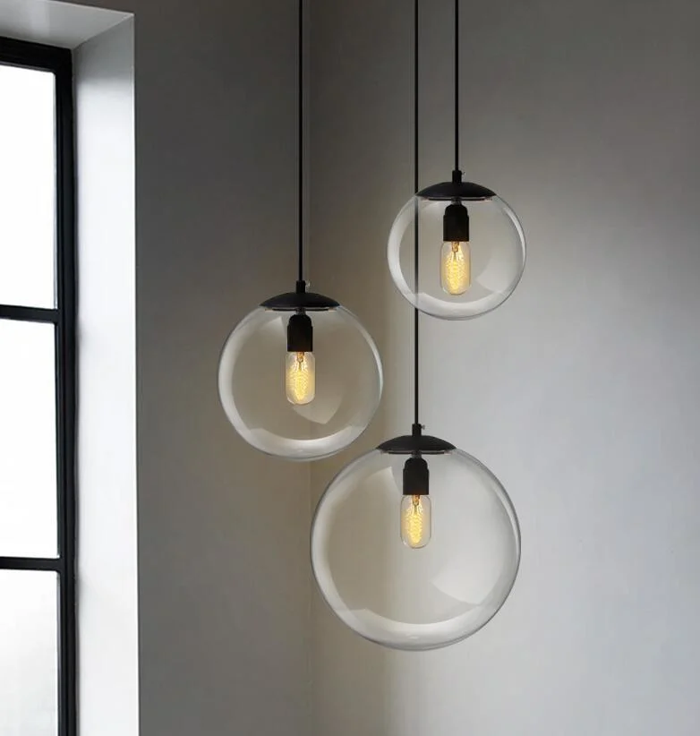 Hand Blown Glass Sphere Pendant Lamp Three Size for Choose