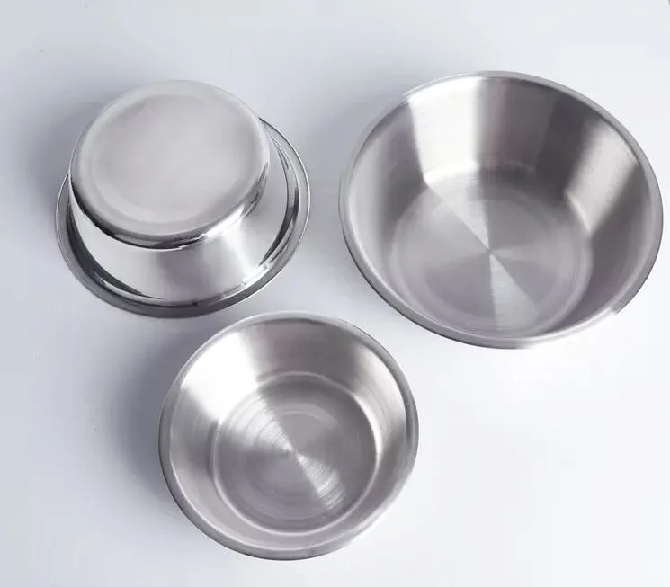 Aço inoxidável - Metal Dog Bowl Wholesale/Supplier Pet água de alimentos baratos e Prático