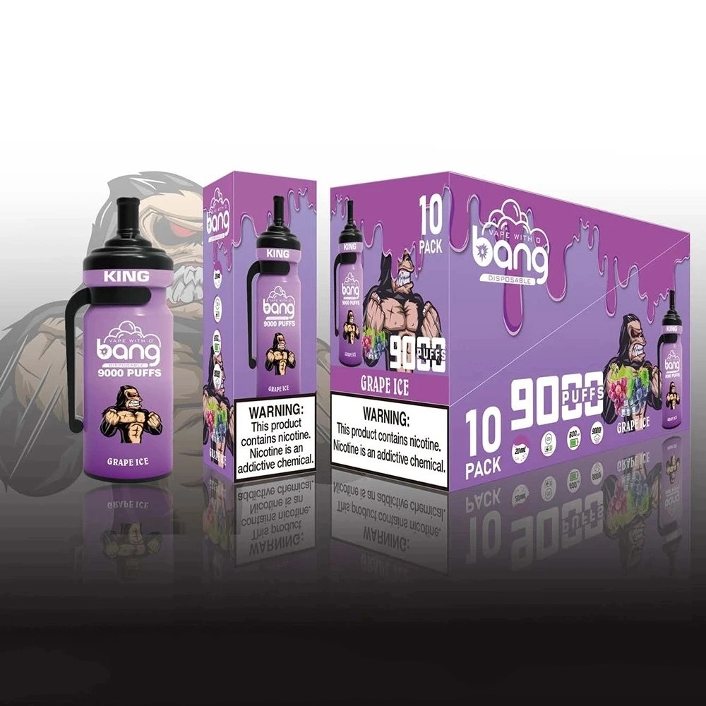 Bang King 9000 Puffs con 16 sabores líquido Pre-llenado E-Cigarette Bolígrafo VAPE desechable Bang XXL