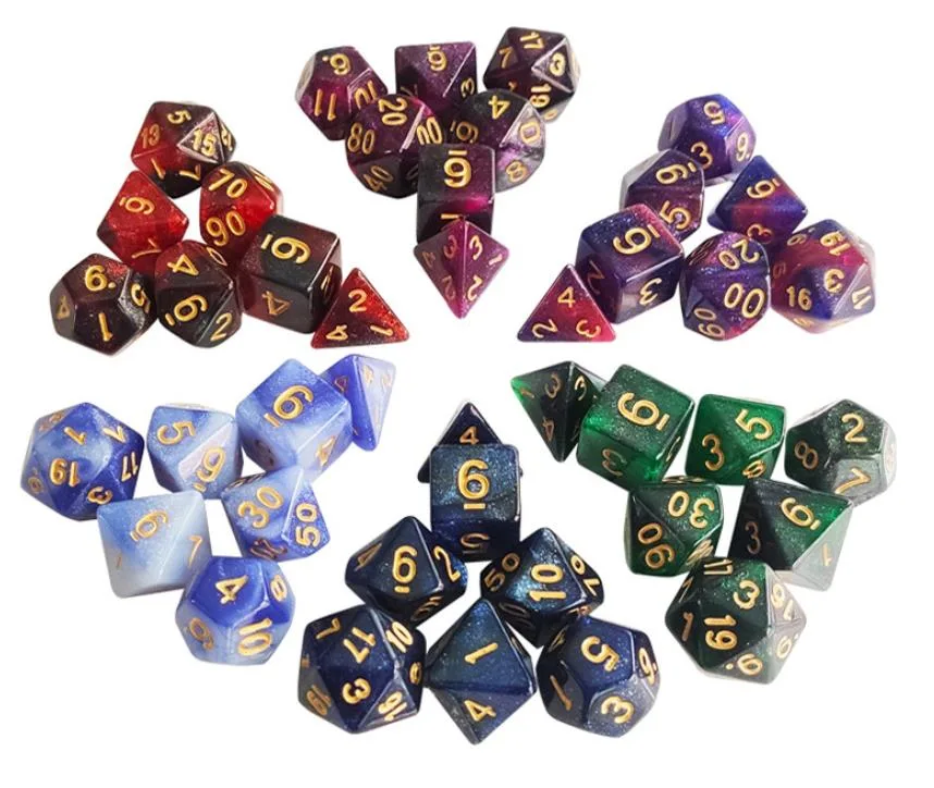 Factory Price Custom Printed Polyhedral Board Game Dice Pawn Custom Rpg Dice Set, Acrylic Dice Dungeons and Dragons Table Games Dice Set