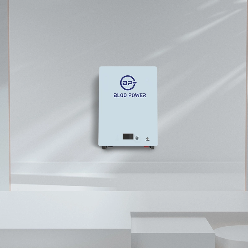 Bloopower 5kw apagado de las baterías de litio de la red para el sistema de la pared casero 3,2v 80Ah Caja de Cargador de celdas solares Energía montada en la pared Stoarge Batería