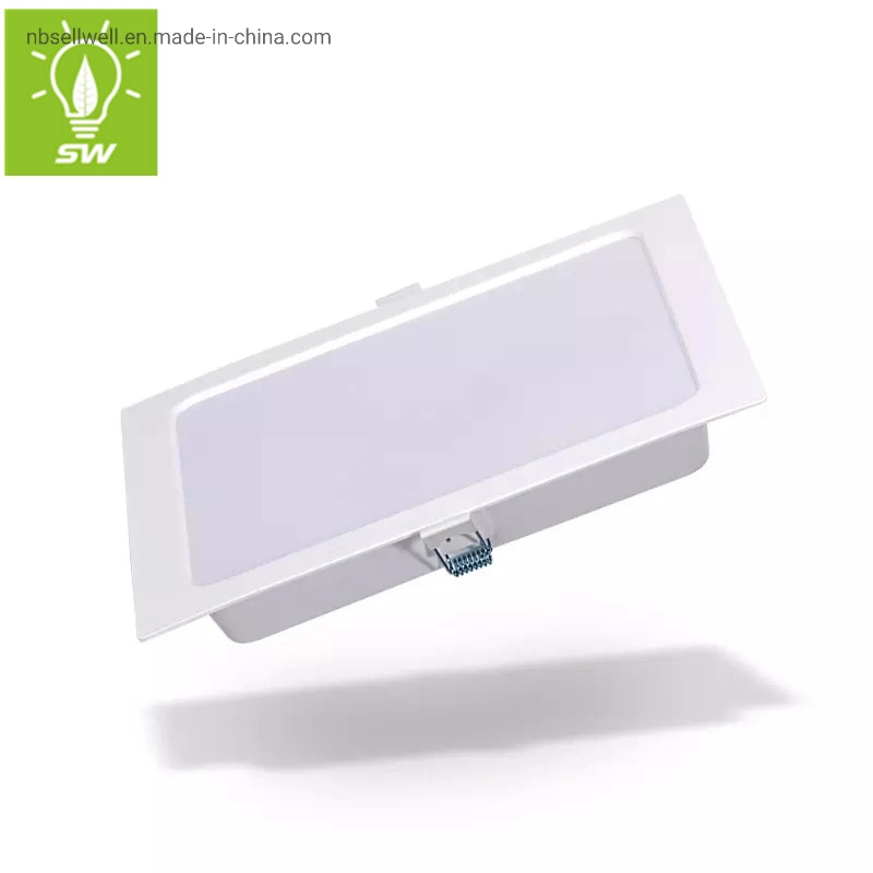 3000K 4000K 6500K CE RoHS cumplido ERP IC170-265V 3W 6W 12W 15W 18W 24W IP20 LED de iluminación de la Oficina Interior Cuadrado redondeado apareció la luz del panel comercial rebajado