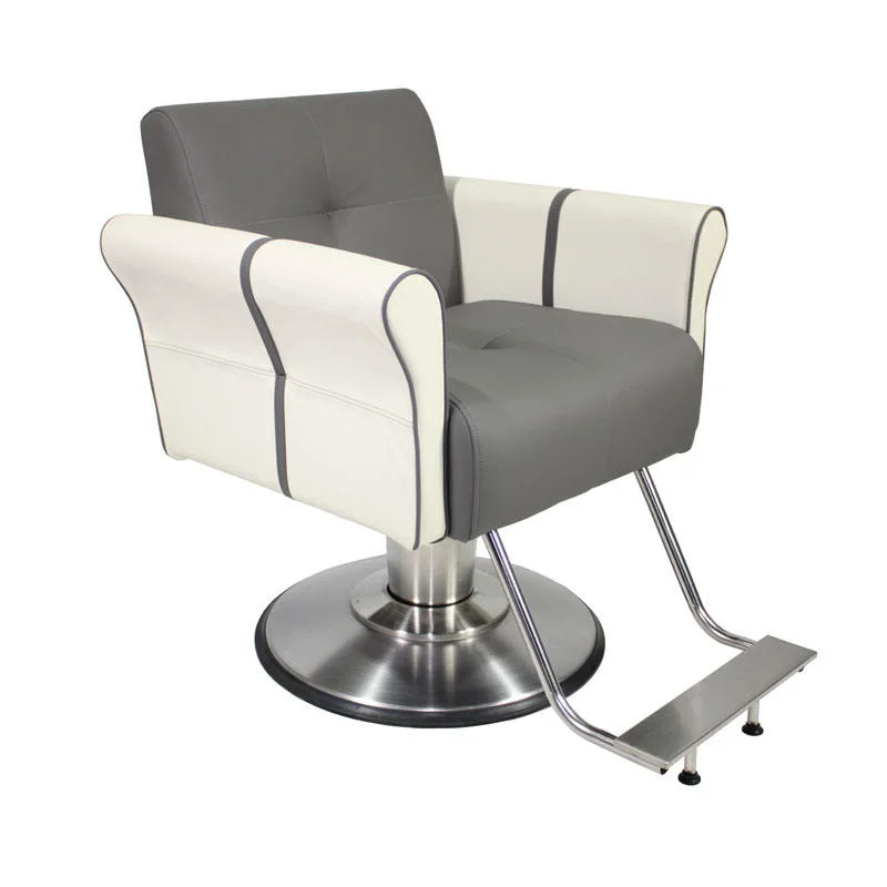 Comfortable Customized Grey Furniture Salon Beauty Barber Chair with Pedal