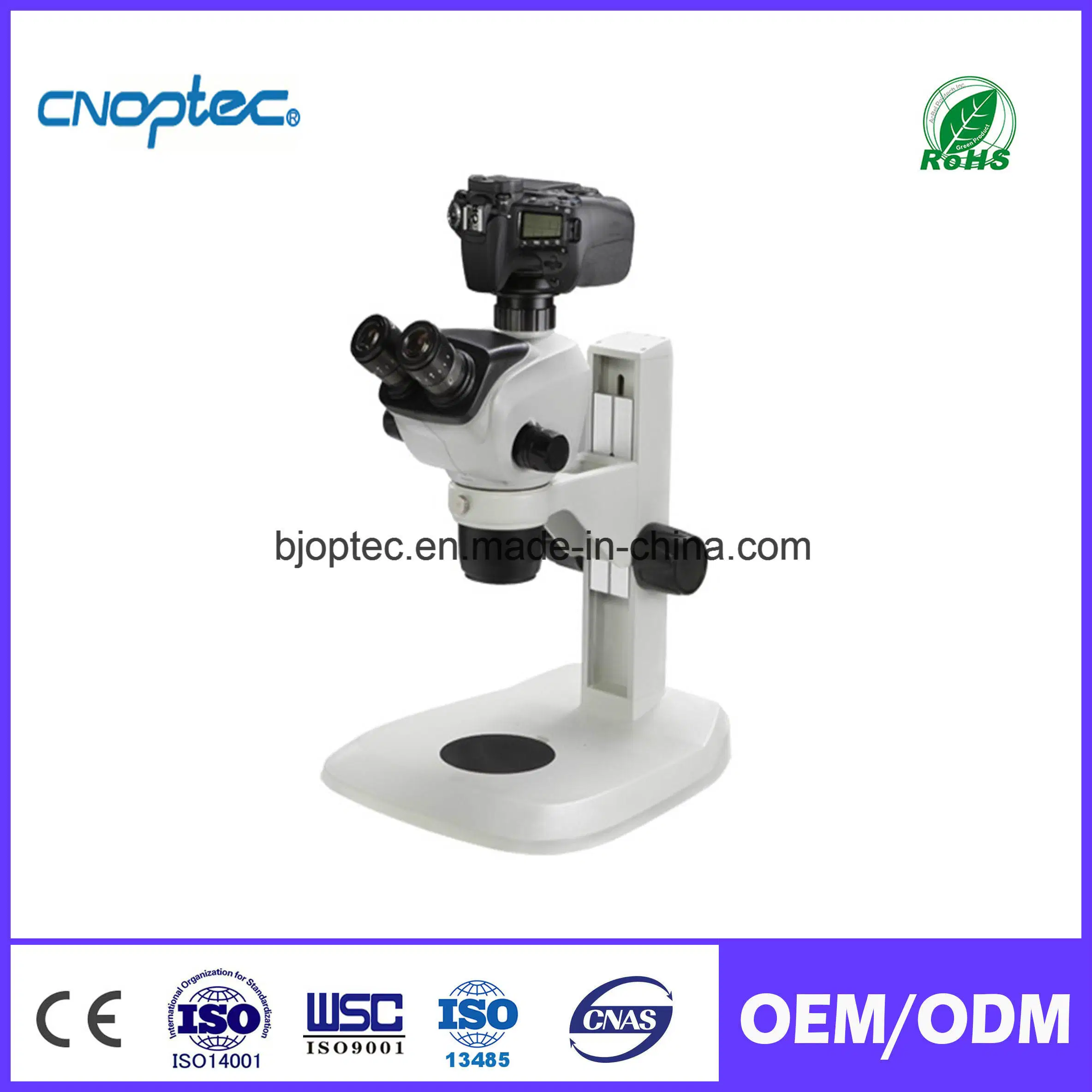 Trinocular Stereo Microscope with Light for Optical Lens & Instrument