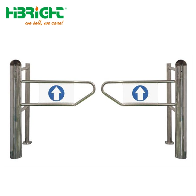 Double Swing Access Control System Turnstile Barrier for Supermarket