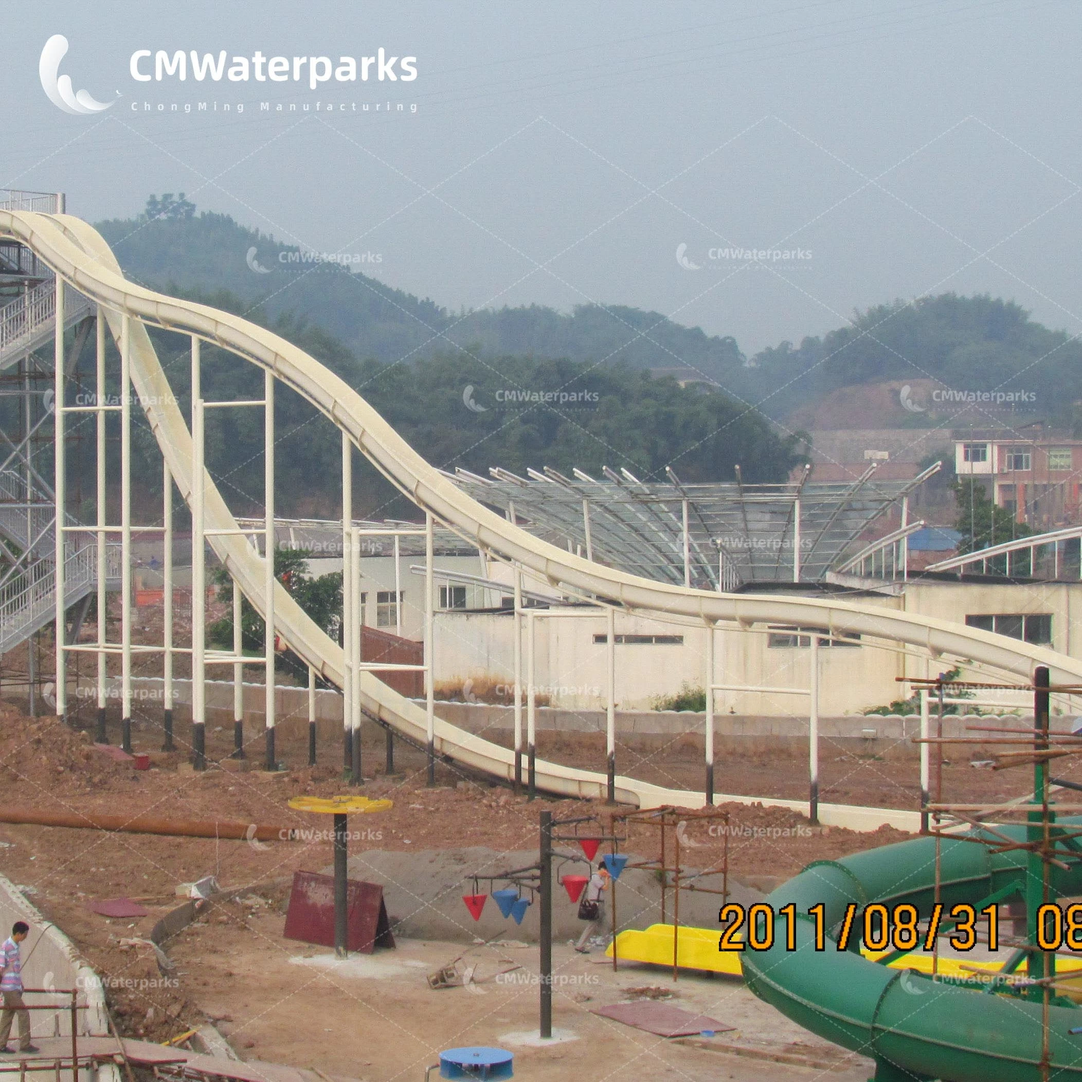 2022 Cmwaterparks Fiberglass Water Play Equipment Water Park Toboganes