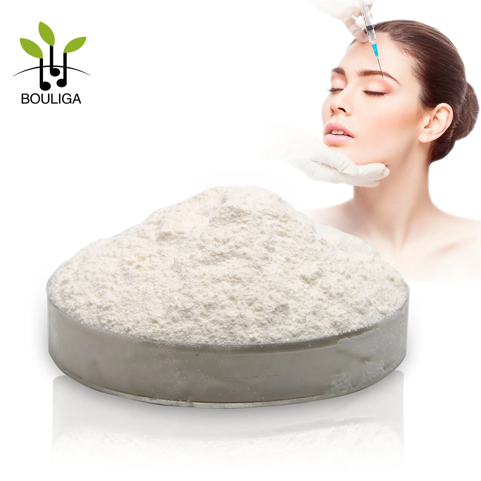 Bouliga High quality/High cost performance Cosmetic Raw Material Sodium Hyaluronate Pure Powder 99% Purity