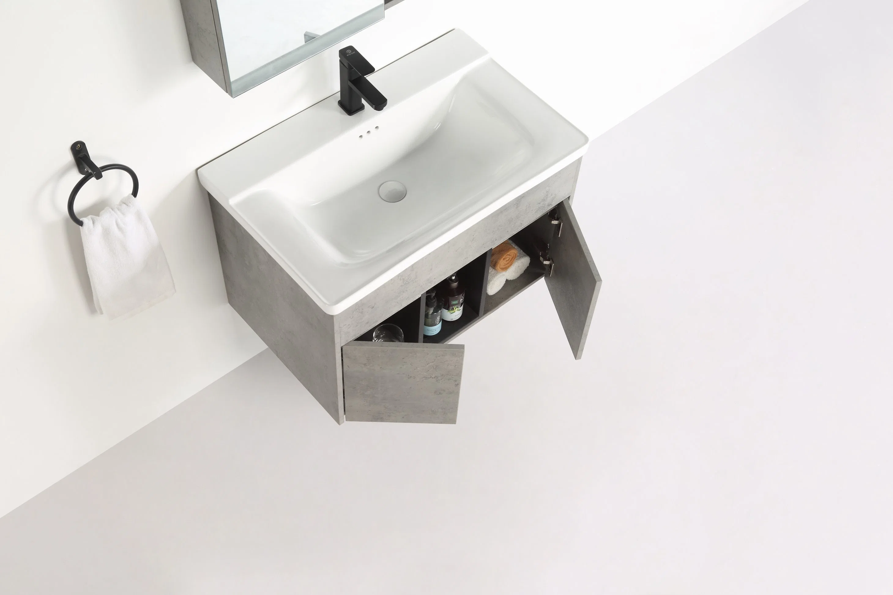 Mobiliario de baño pared cazado Gris Armario espejo Vainity lavado de cerámica Accesorios para baño lavabo lavabo lavabo lavabo lavabo lavabo lavabo lavabo