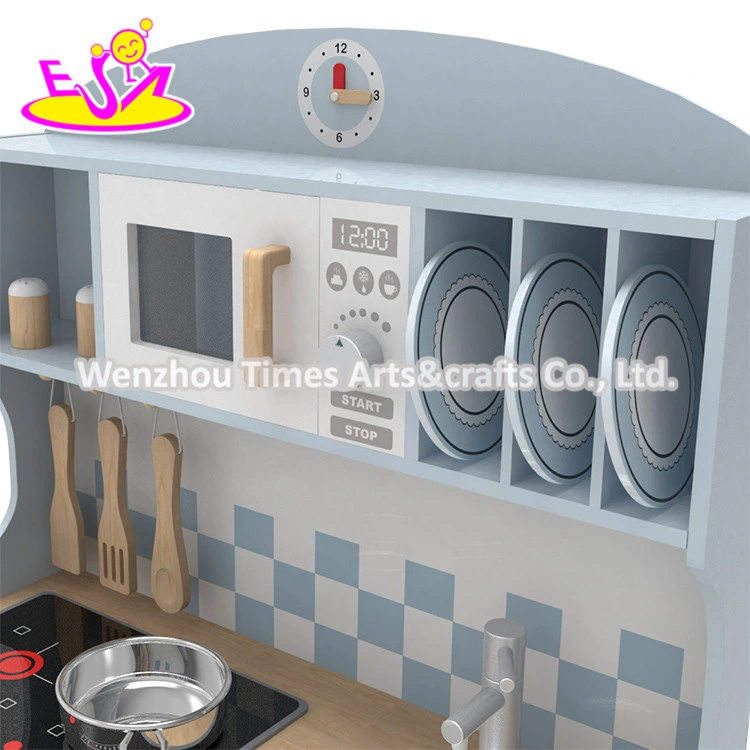 New Arrival Children Wooden Toy Kitchen Play Set with Accessories W10c545