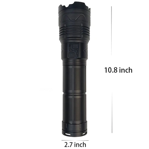 30W New Flashlight Input and Output Telescopic Zoom Strong Light Type-C Flashlight