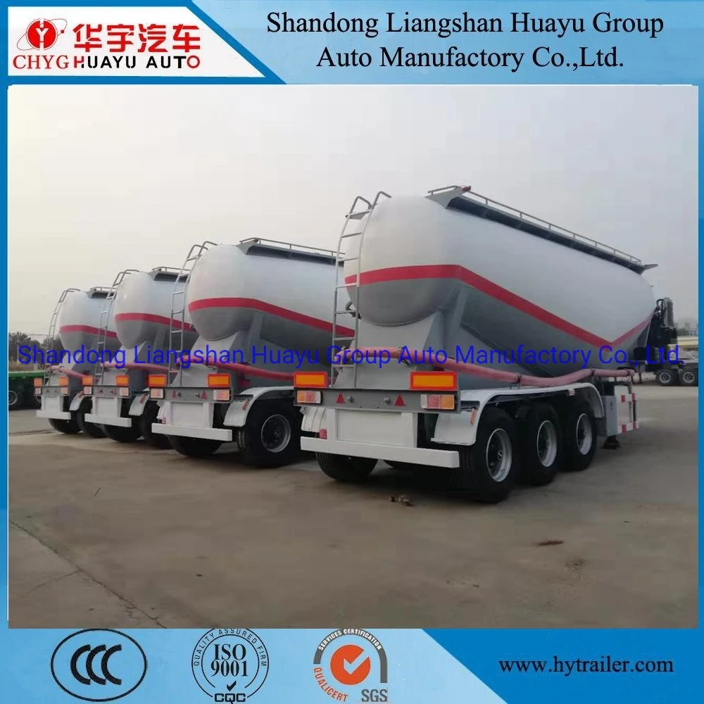 Three Axle 40/50 Cbm Bottom Discharge/Unloading Bulk Cement/Fly Ash/Flour/Powder Material Transport Tank/Tanker Heavy Duty Truck Semi Trailer