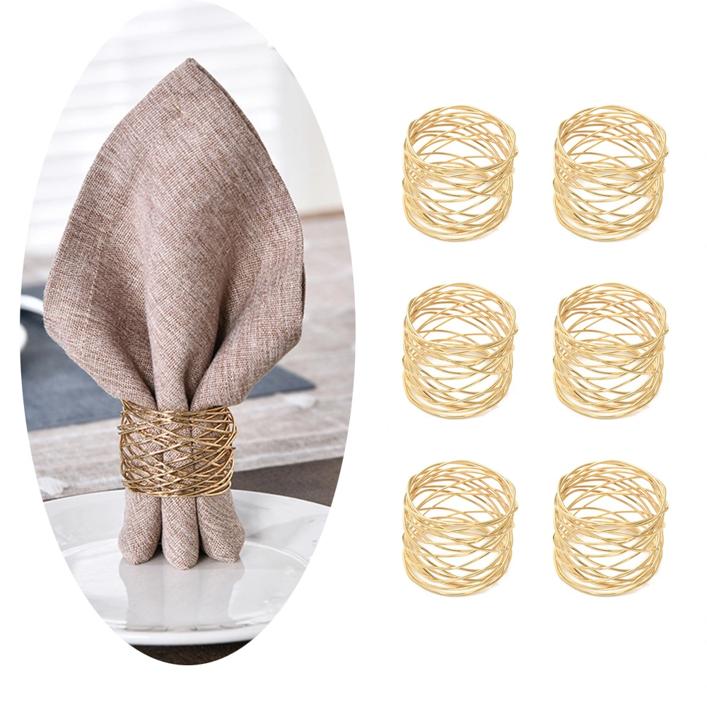 Novelty Design Hot Selling Deluxe Gold Plated Napkin Rings for Hotel Decoration