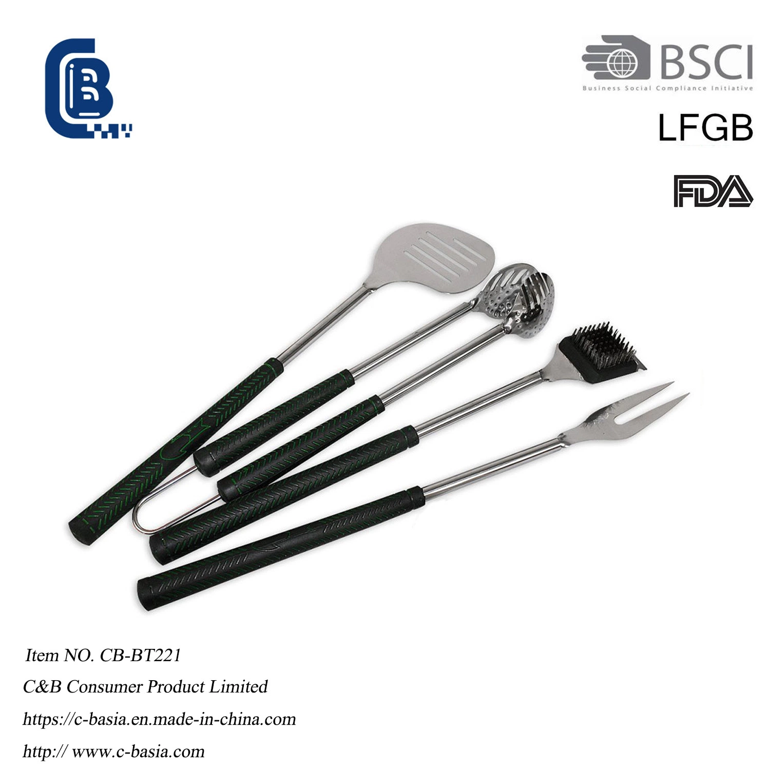 4PCS Stainless Steel Luxury Golf Grilling BBQ Tools Set, Outdoor Cooking Camping Barbecue Grill Tool Set 6