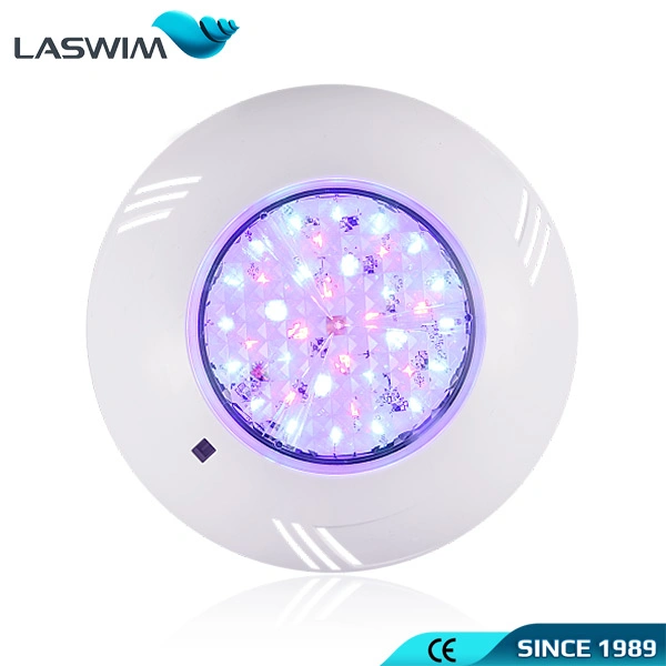 LED de piscina subaquática luz de plástico plana de 18 LEDs Cor RGB/Cor única