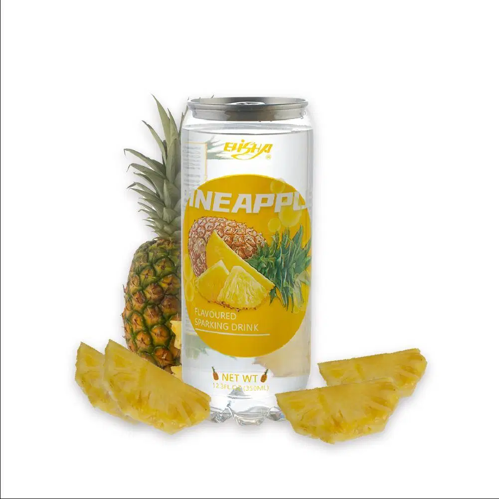 350ml Can Sparkling Carbonated Water with Pineapple Flavor - Customize Label