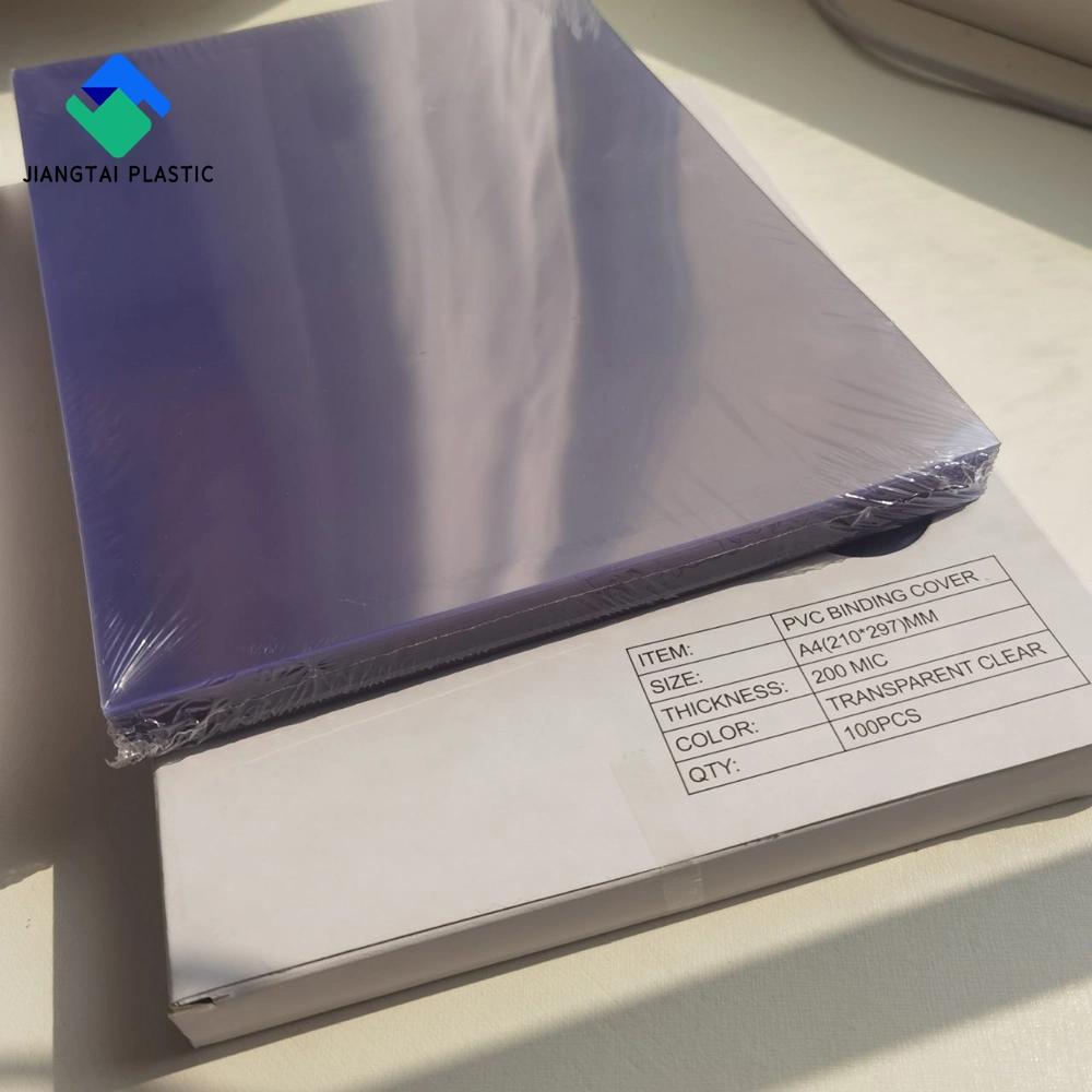 Jiangtai 200 Microns 0.15mm Book Cover A4 Clear Plastic PVC Film Sheet