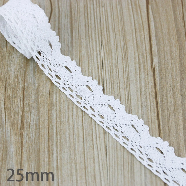 White Cotton Embroidered Lace Net Fabric Trim DIY Sewing Handmade Craft Ribbon