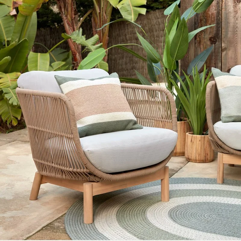 Luxury Garden Furniture Lazy Chair Single Sofa Chair Outdoor Rattan Sofa Chair