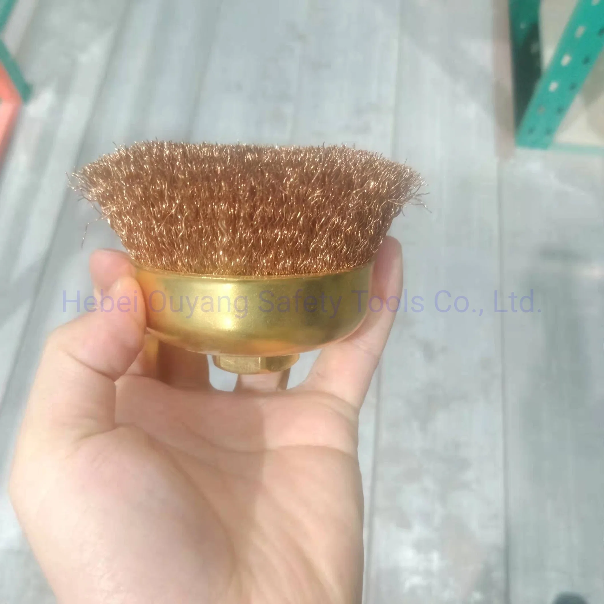 Brass/Copper Cup Brush, 14*100 mm, Anti-Spark, Phosphor Copper