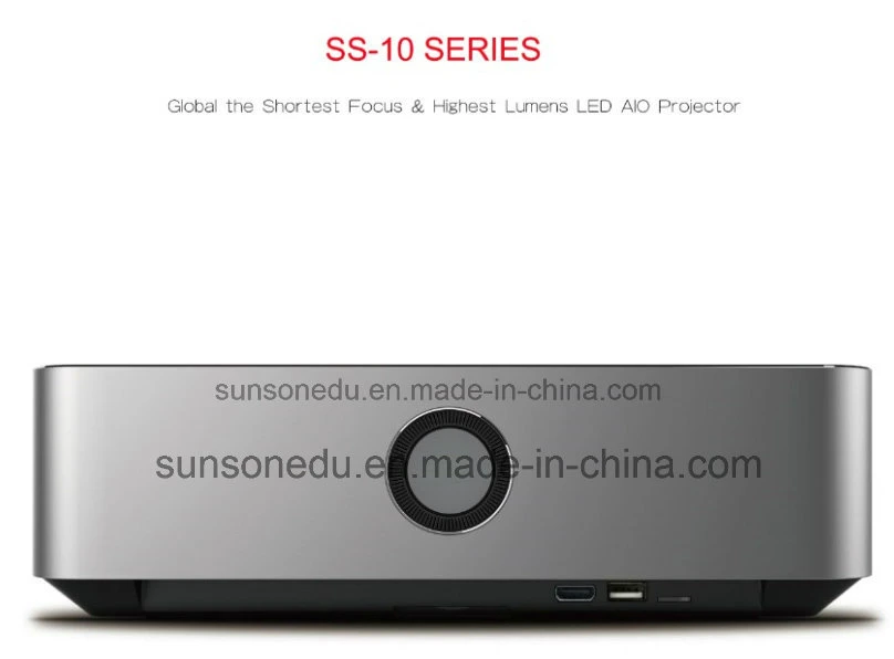 LED Ultra Short Focus Projector Windows Android