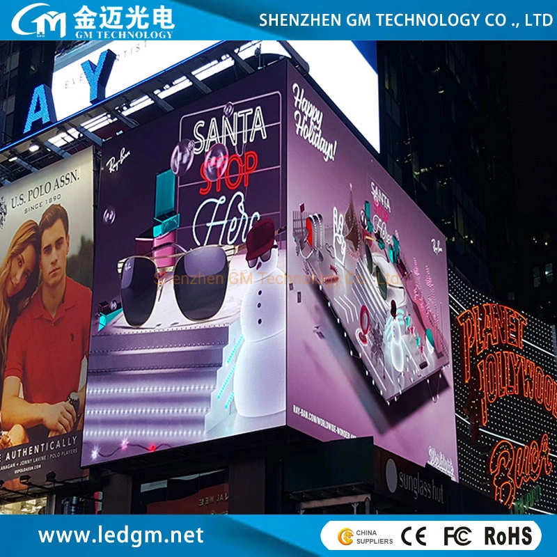 Panneau d'affichage LED 3D extérieur P10 Publicité Panneau d'affichage LED plein écran extérieur couleur LED Mur vidéo frontal Ouvert grand panneau d'affichage LED extérieur