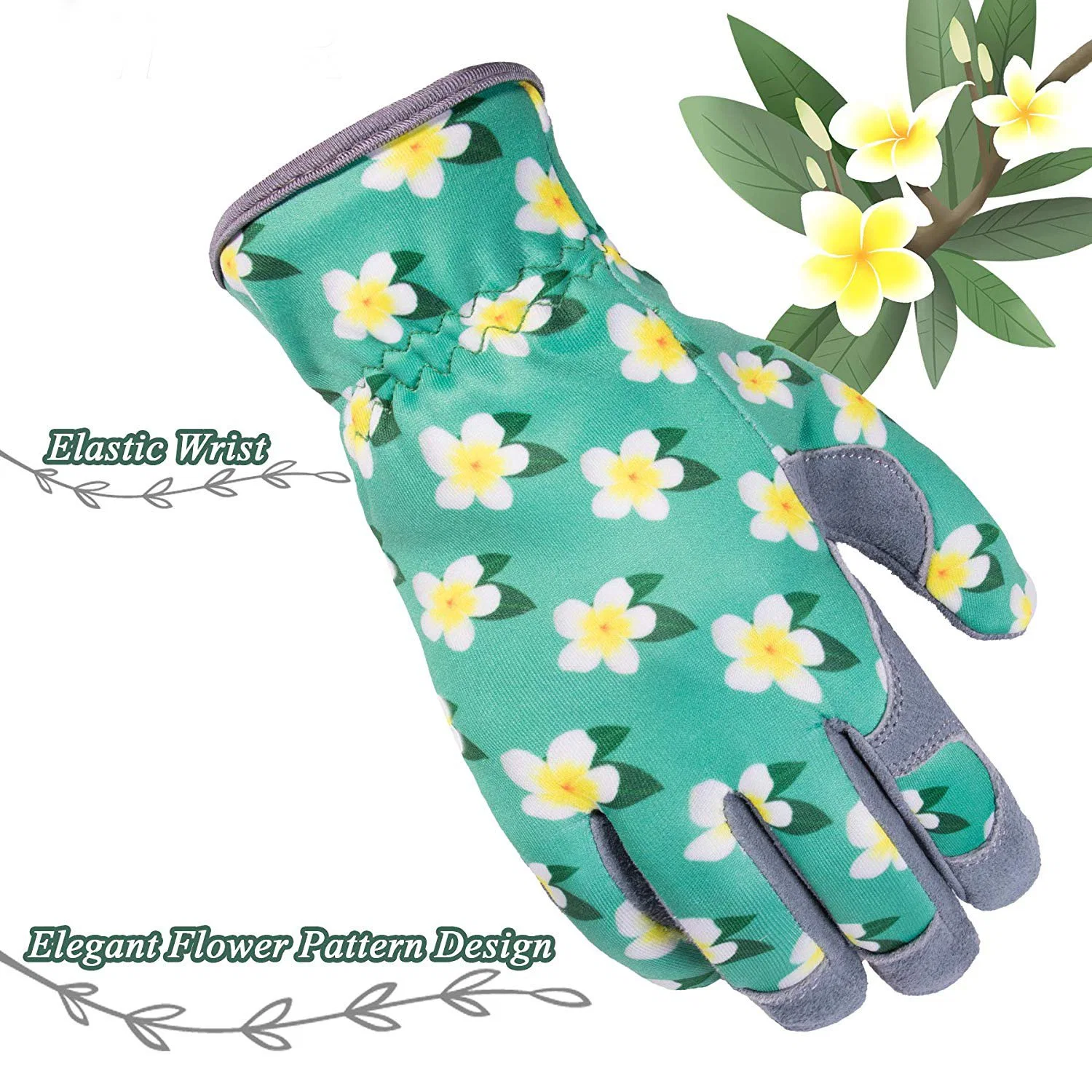 Outdoor Printing Gardening Women's Anti-Stab Anti-Cut Anti-Injury Labor Safety Gloves