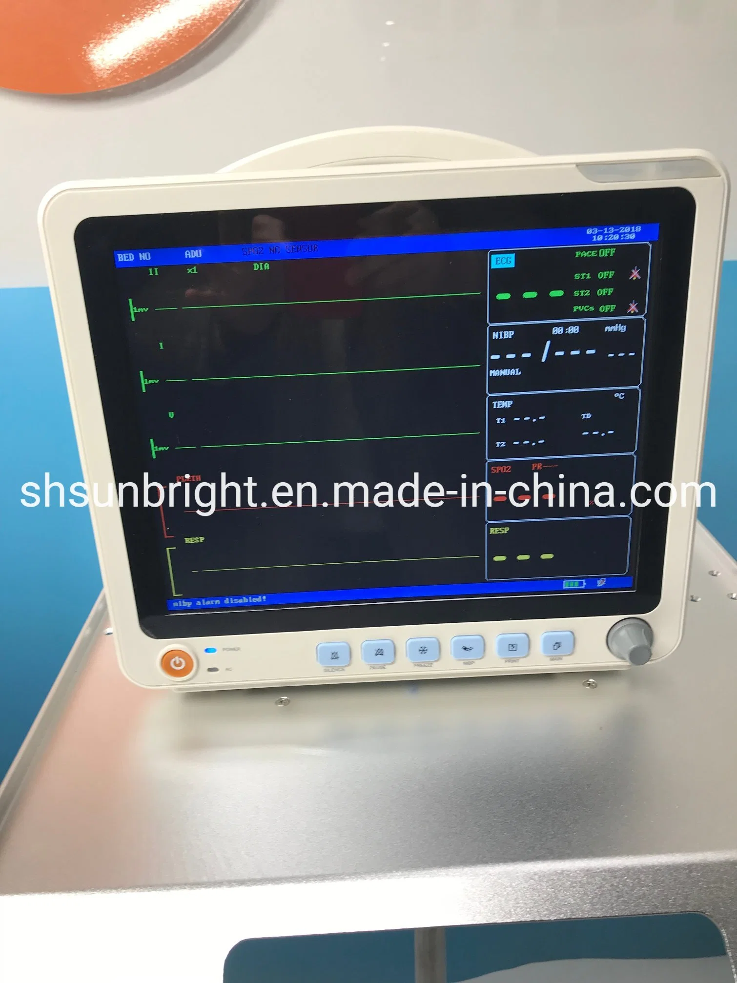 Hospital 12.1 Inch ECG Patient Monitor Multiparameter Patient Monitor Price