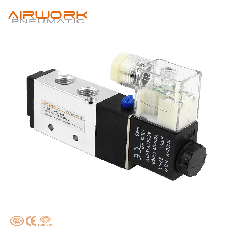 Airtac Type 4V210-06 4V210-08 5 2 Way Solenoid Valve Wiring Diagram Pneumatic Air Valve 12V