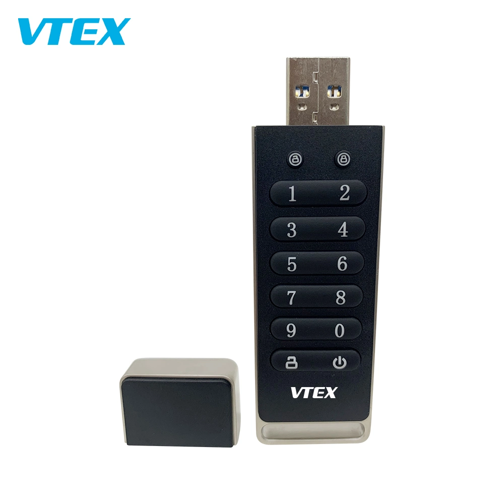 Compatible with Multiple Operating Systems 32GB 64GB Pen Drive AES256 Hardware Encryption Flash Memory Stick USB3.0 Flash Drive