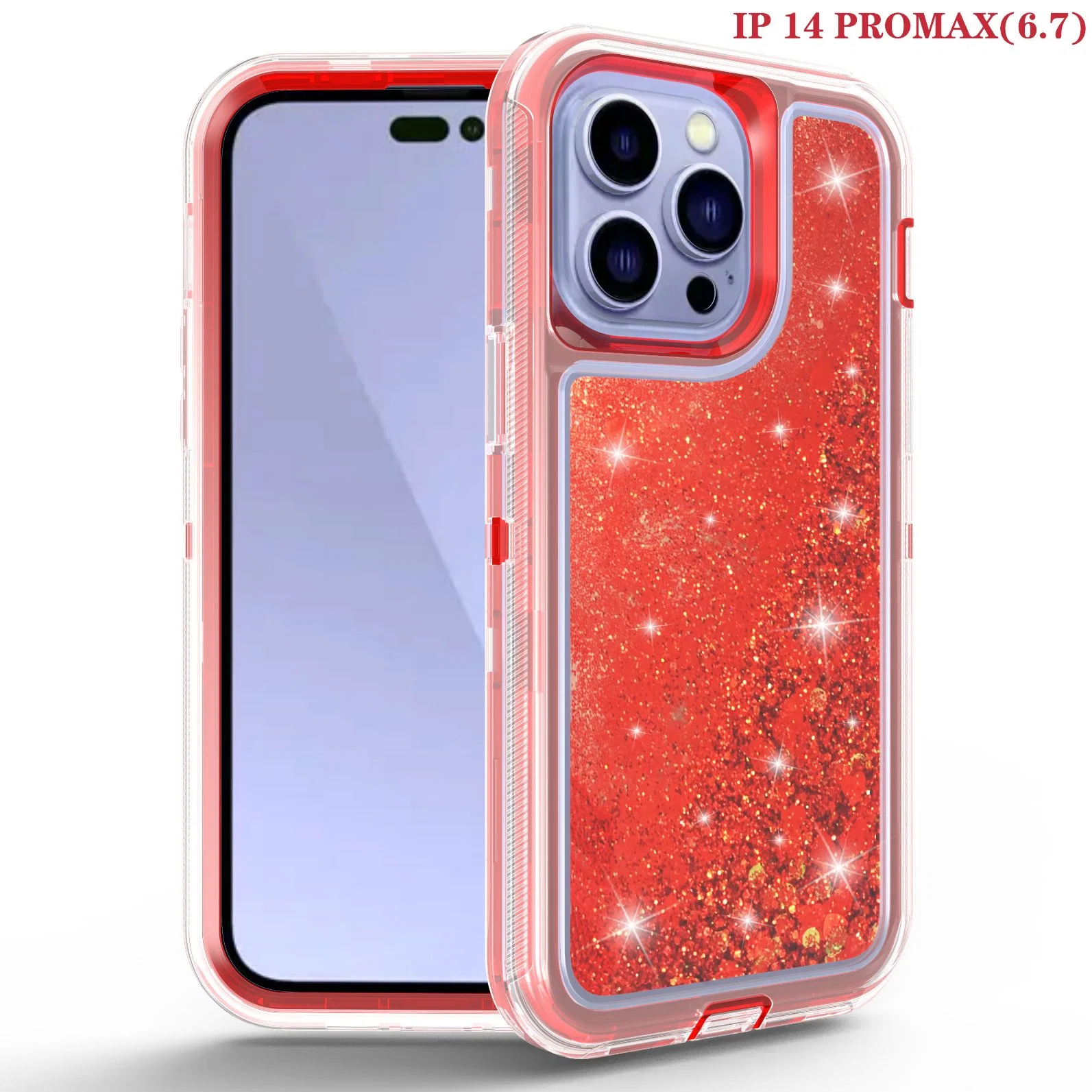 Quicksand Glitter Heavy Duty Combo Case for iPhone 13 14 15 PRO Max