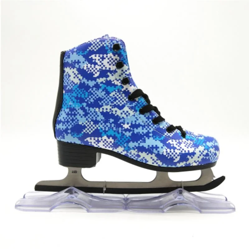 Children Adult Men Women Figure Skating Warm Patterned Ice Skating Shoes