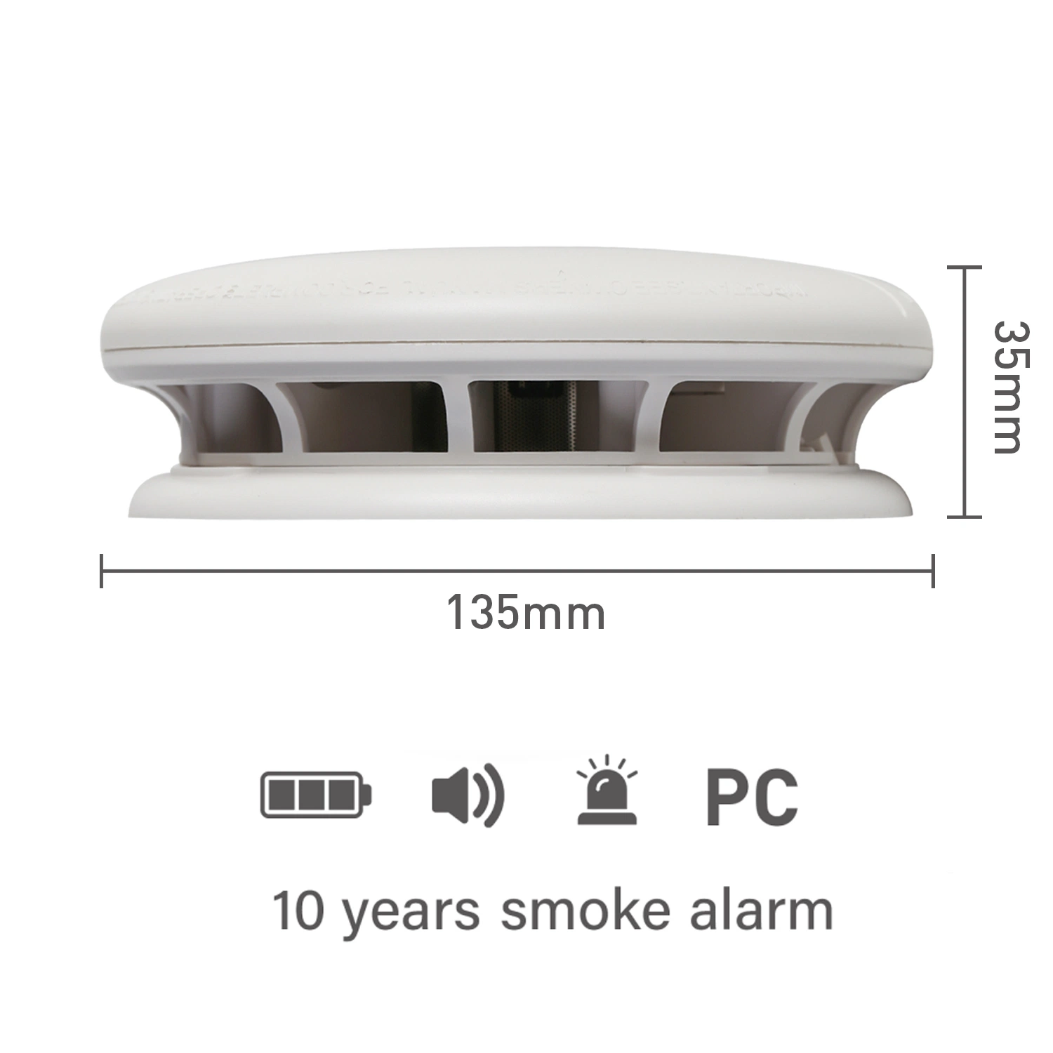 UL Approved Stand Alone Smoke Alarm with 10 Years Battery Life