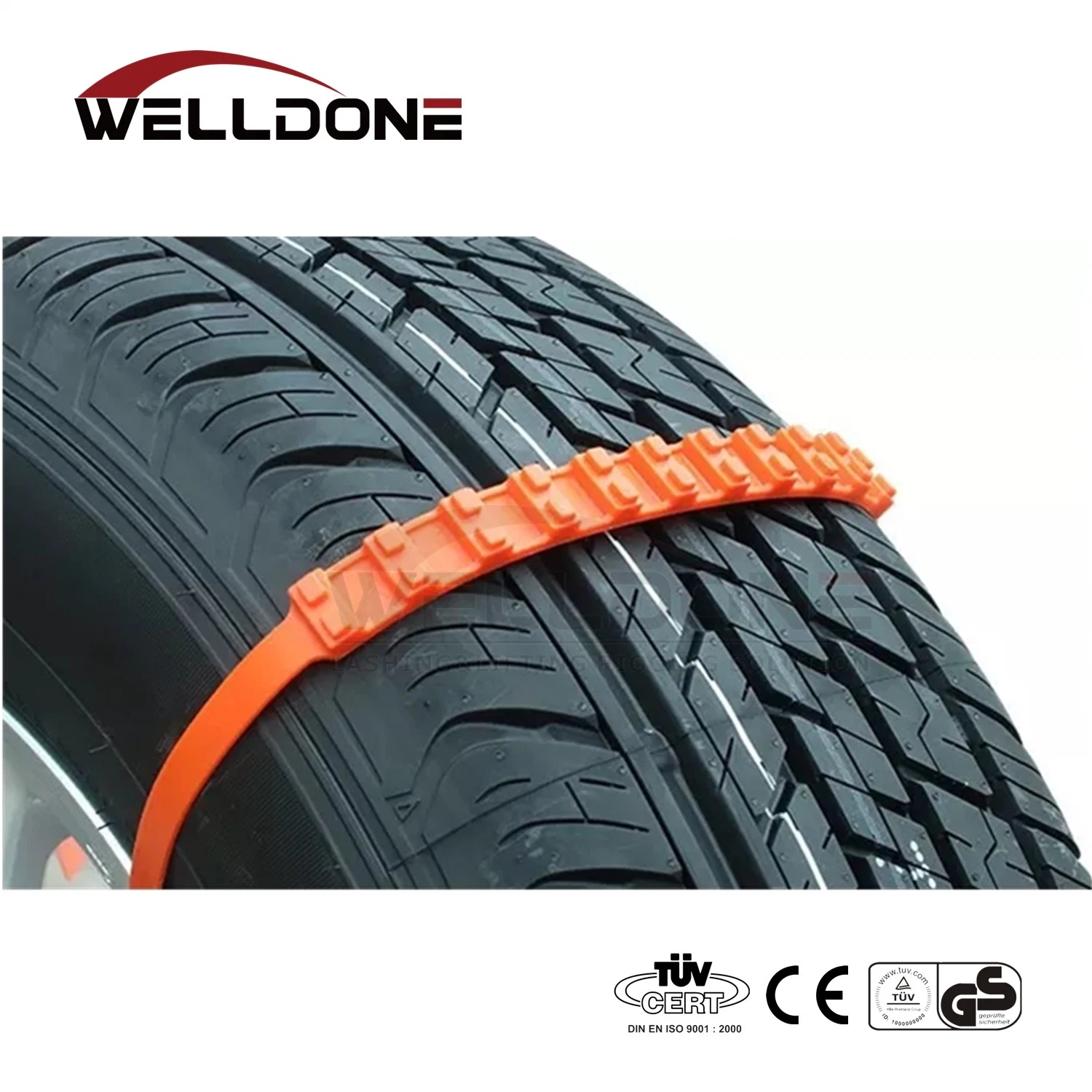 Anti-Skid Winter Tyres Wheels Snow Chains Car Universal Plastic Repeatedly Use Car Tire Cable Ties (10 PCS)