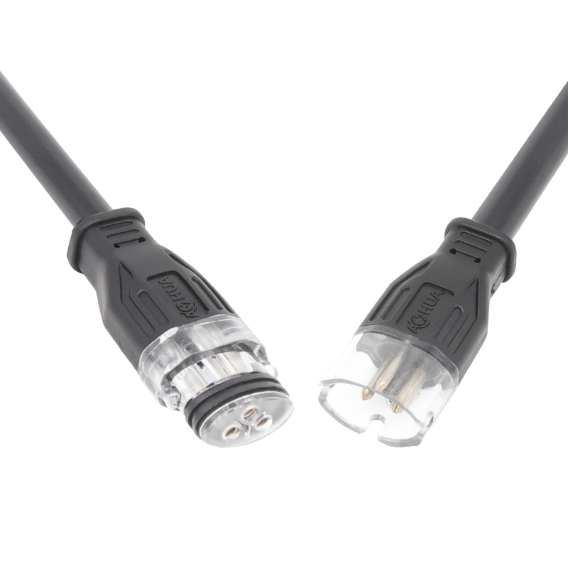 3 Pin Extension Cord IP65 Q13 15A LED Male Female Waterproof Electrical Cable Connectors