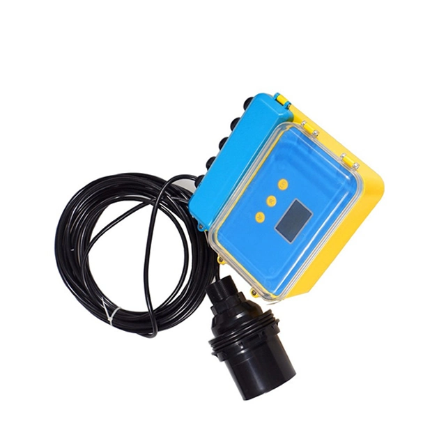 No Contact 24VDC Liquid Tank 4 20mA Ultrasonic Level Sensor Distance 10 Meter