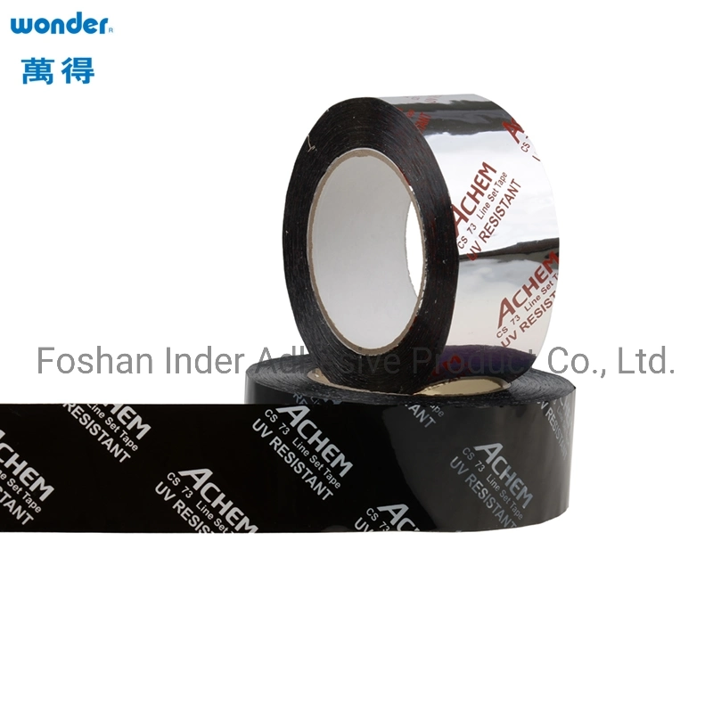 Aluminum Metallized Water Based Acrylic Adhesive Silvery BOPP Tape with Customized Logo