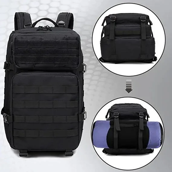 42L Large Capacity 3 Day Tactical Backpack Molle Bag Rucksack Emergency Backpack Range Bag for Men Waterproof Pure Unisex Cn; Gua