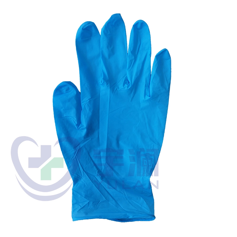 Medical Supply Powder Free Medical Disposable Blue Examination Nitrile Gloves Exam Glove