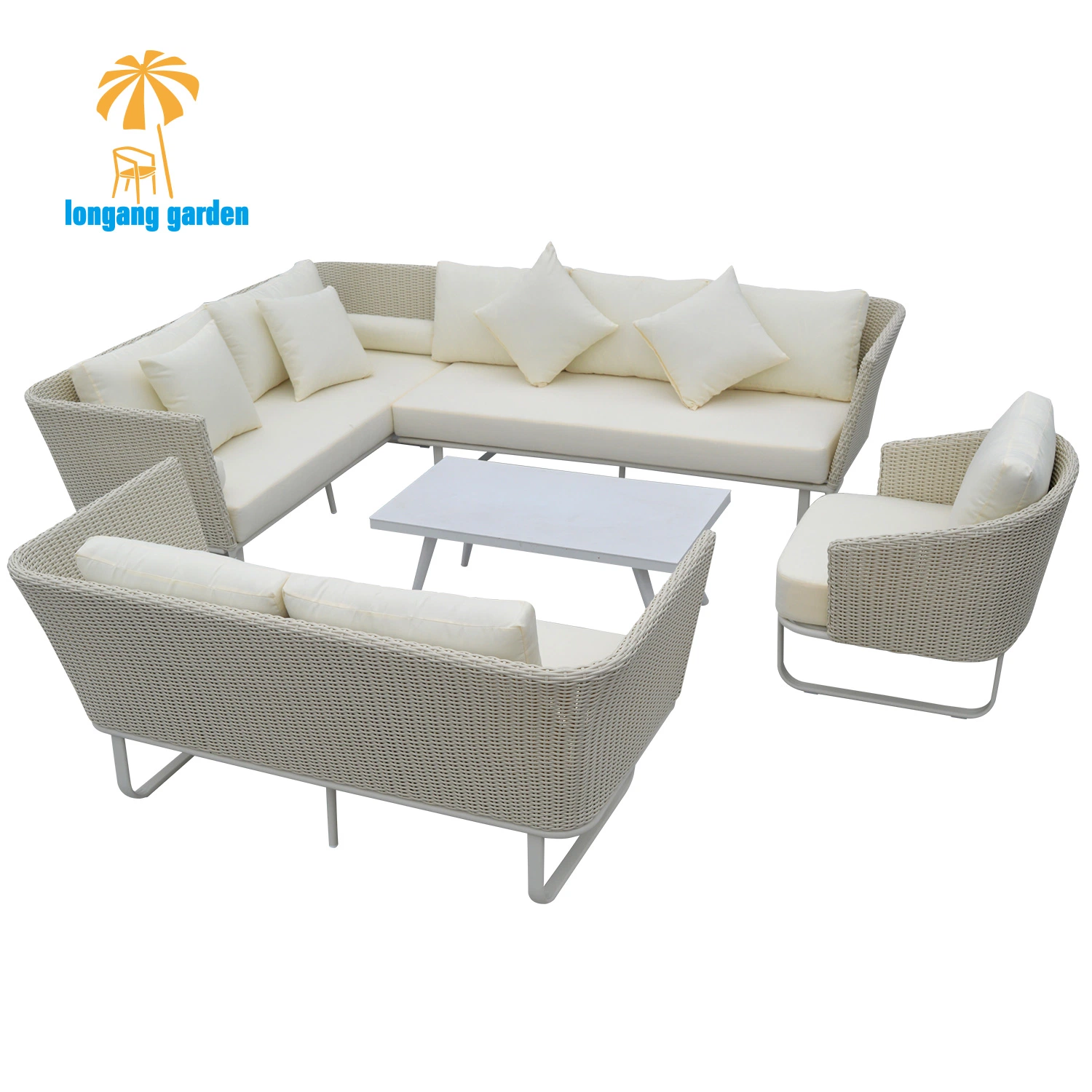 Modern Modular Wicker Sofa Set Lecong Outdoor Rattan Furniture for Hotel Garden Patio